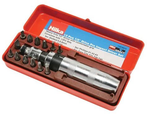 Hilka 11670013 1/2-Inch Pro Craft Impact Driver Set (13-Piece), Variety Pack