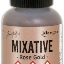 Ranger Tim Holtz TAL59790 Adirondack-Alcohol Ink Metallic Mixatives-Rose Gold, 0.5oz