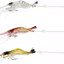 NewShot Luminous Soft Shrimp Fishing Lure Soft Bait with Hook Sea Fishing Lure Mixed Color for Bream Bass Flathead Whiting Snapper