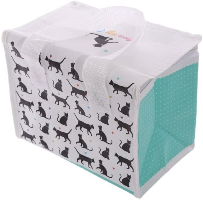 Puckator I Love My Cat Woven Cool Bag Lunch Bag Home Office School Travel Camping Picnic Height 15cm Width 20cm Depth 14cm - Image 3