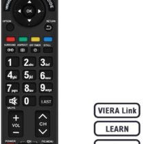 Alkia Universal Remote Control PN-17 Compatible Replacement for Panasonic TV/VIERA Link/LEARN/ 3D/ LCD/LED, Works with ALL Panasonic televisions (LED,LCD,Plasma)