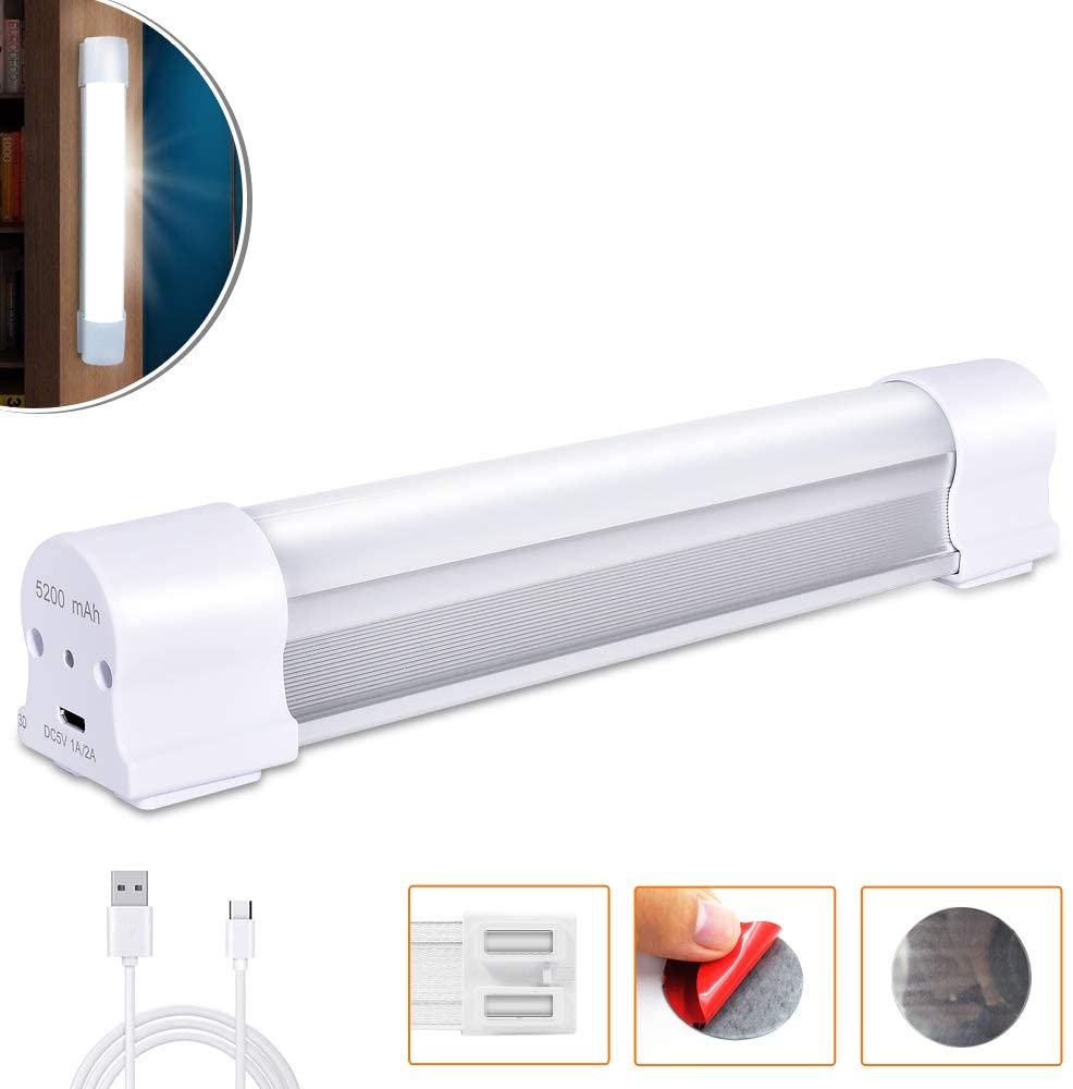 LETOUR LED Tube Magnetic Work Light 60W 800Lumens LED Light Bar 5 Dimmable Levels Camping Lantern USB Rechargeable Portable Lights Endurance for 60 Hours(LT-LTK60 60Watts)
