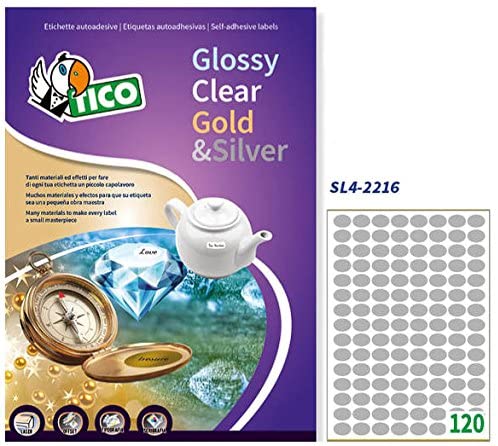 Tico Italia SL4-2216 Glossy Labels, 22 x 16, Silver - Image 2
