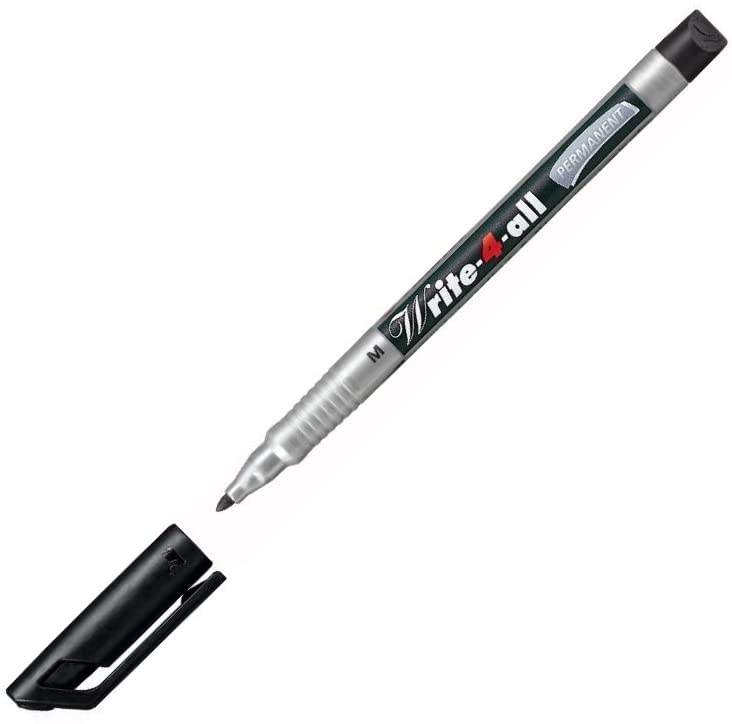 Stabilo Write-4-All Permanent Marker Pen Medium Black, multicoloured