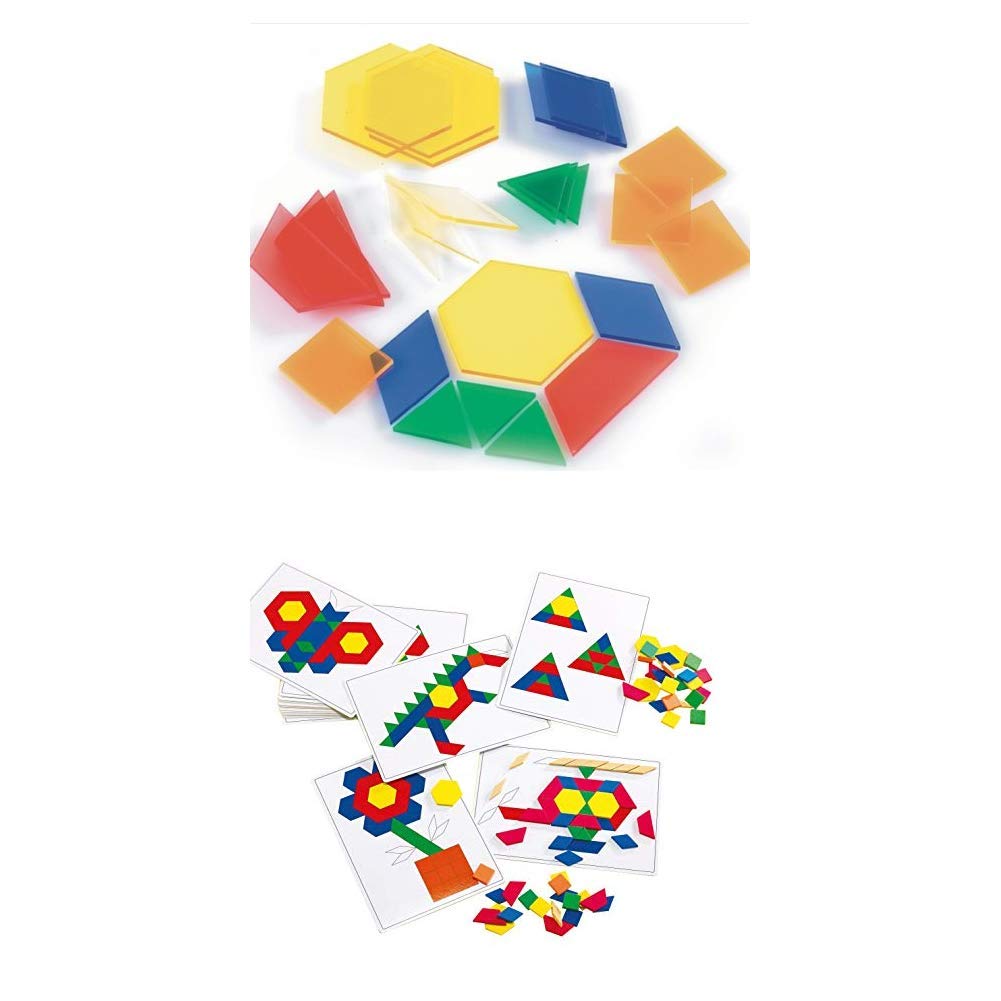 Edx Education Translucent Pattern Blocks & Basic Activity Card Pack ...