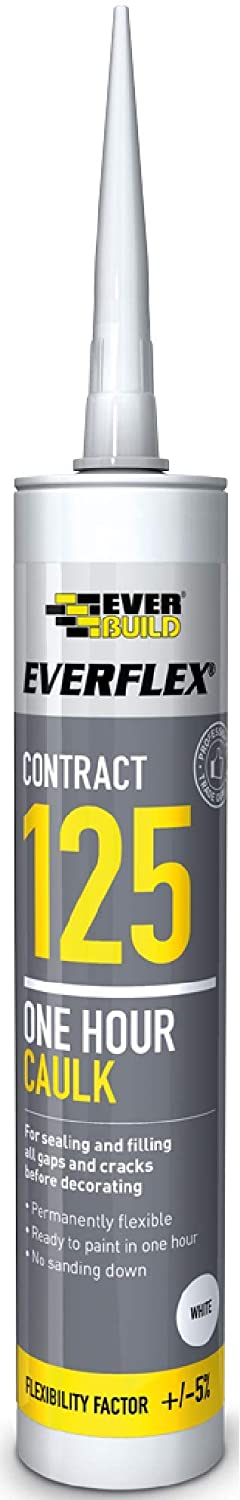 Everbuild Everflex 125 One Hour Caulk, Magnolia, 300ml