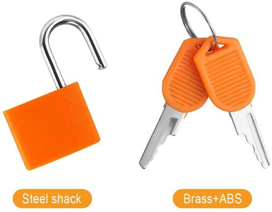 7 Pieces Small Padlock, Multicolor Coated Brass Suitcase Lock with Key for Luggage Lock, Backpack Lock, Gym Locker Lock, Filing Cabinets Toolbox - Image 4