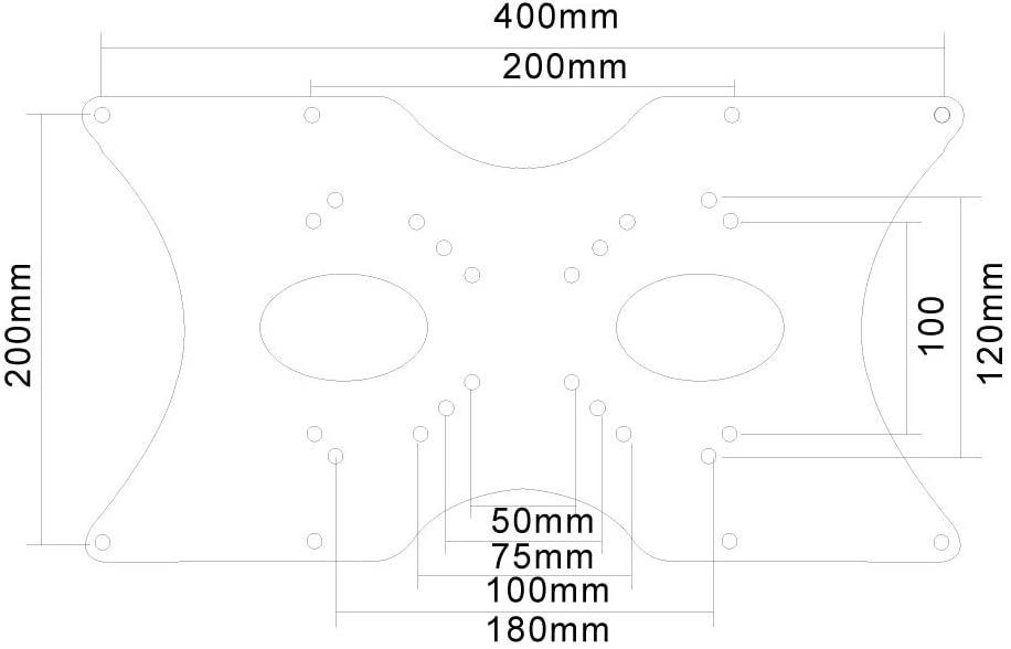Newstar FPMA-VESA400 VESA Conversion Plate from VESA 75x75mm & 100x100mm to 200x100mm, 200x200mm & 400x200mm - Silver - Image 3