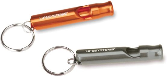 Lifesystems Aluminium Mountain Whistle With Key-Ring attachment for The Outdoors, Camping and Hiking