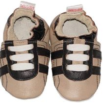 BabySteps Black Trainers Baby Shoes, X-Small, Sandy