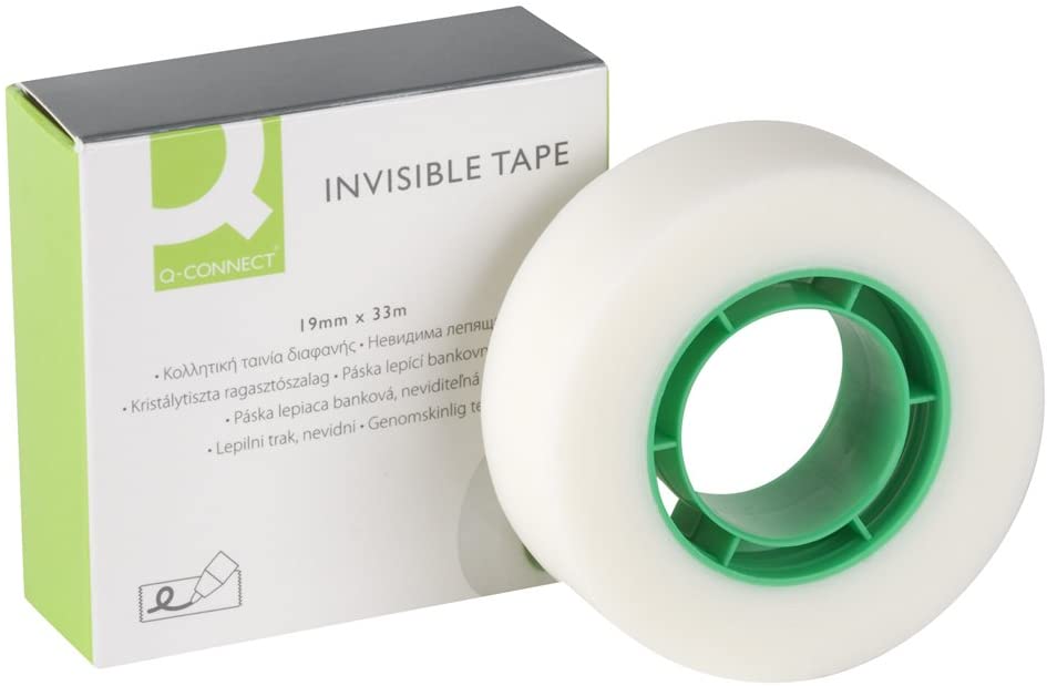 Self-Adhesive Tape Q-CONNECT Matt 19mm 33m / Small Office Accessories/Type-Office/Kind-Matte/Material-PP/Colour-Transparent/Thickness (mm)-N.a. / Size-19/33mm/m/Width (mm)-19