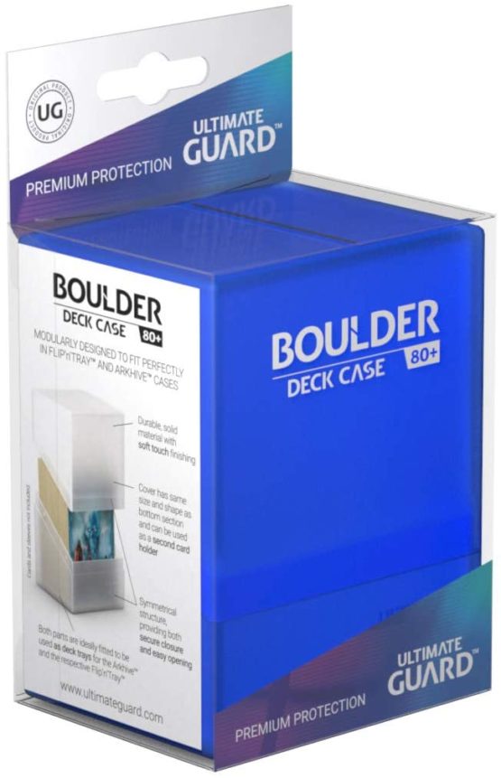 Ultimate Guard UGD010683 Boulder Deck Case 80+ Standard Size Box, Sapphire, S