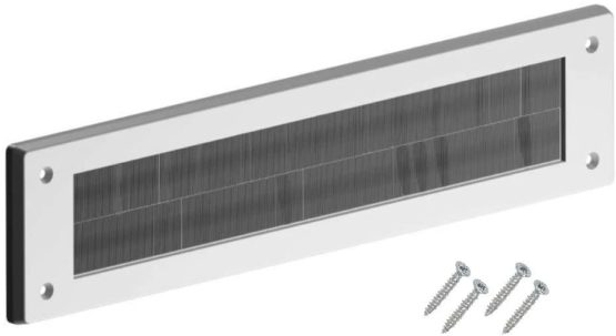 Merriway BH05980 StormSeal Letter Mail Box Brush Cover Draught Excluder for Internal Use, 343 x 80mm (13.1/2 inch x 3.1/8 inch)) - White