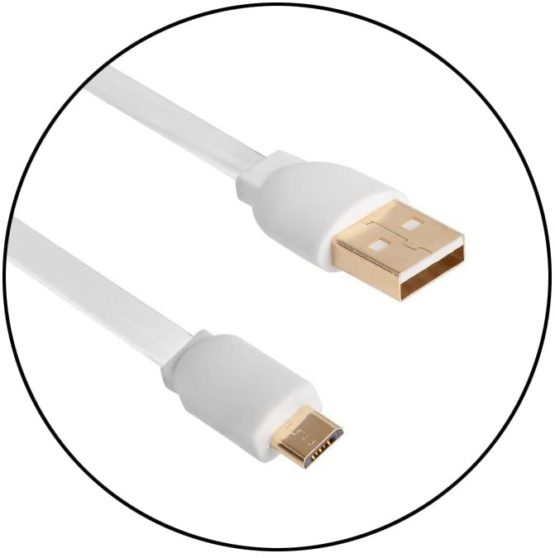 Arkas MBFL20 Micro-USB Cable - White - Image 3