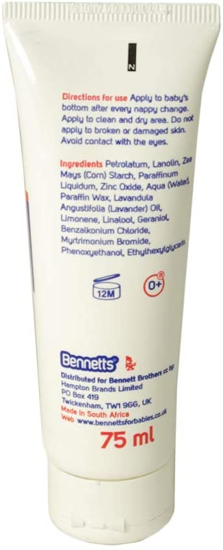 Bennett’s Baby Nappy Crème, Diaper Rash Cream for Sensitive Skin, Soothes & Protects Baby Skin with Lavender, Gentle - Image 2