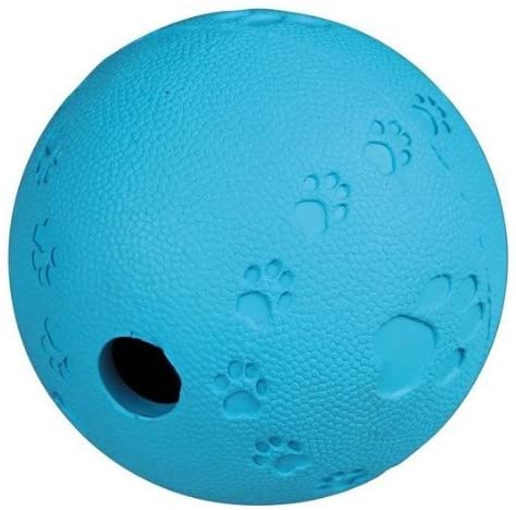 TRIXIE Snack Ball, Dog toy with integrated maze, extra long playtime fun, rolls and bounces quietly, natural rubber - Image 2