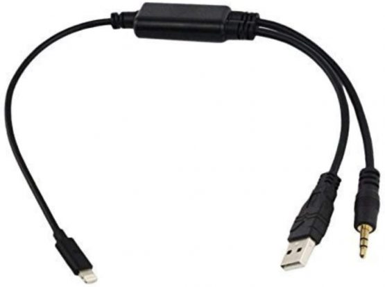Car AUX In Adapter 3.5mm jack & USB Y Cable Compatible with for IPX X/Xs Max/8/7/7 Plus o Interface Power Cord (39")