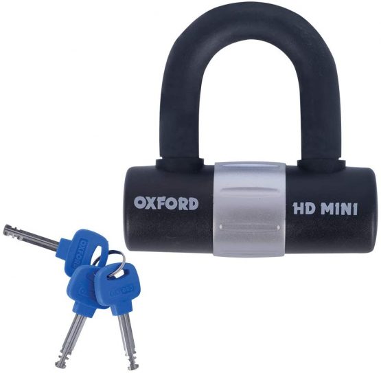 Oxford Unisex's HD Mini Shackle Lock, Black, One Size
