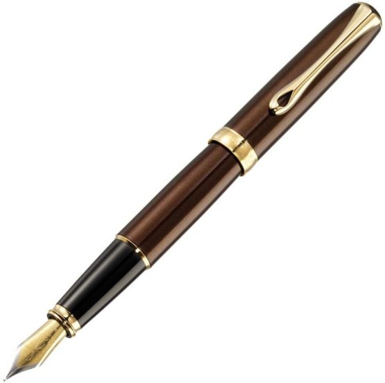 Diplomat Excellence A2 Fountain Pen with Steel Medium Nib - Marrakesh Gold