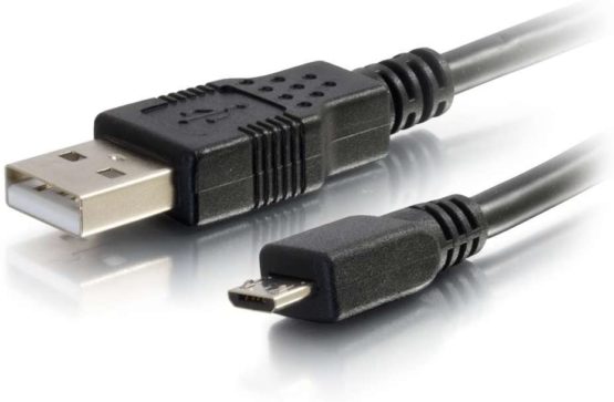 C2G 2M USB-A 2.0 Male to USB Micro-B Male Adapter Extension Cable, Samsung Charger Cable, PS4 Charger Cable