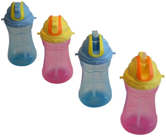 Sharebear Sippy Straw Cups - Built in Straw Cup - Great for Baby, Toddlers and Kids - BPA Free - Dishwasher Safe - Leak Proof - Spill Proof - Choice of Blue or Pink - 2 Pack 12 Oz. Cups (pink) - Image 3