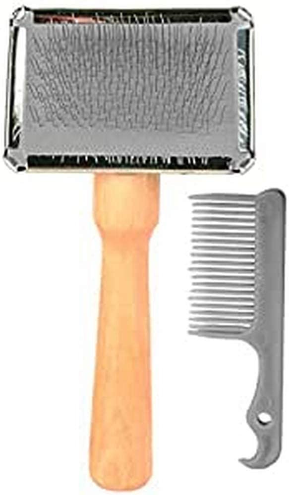 Trixie Soft Brush with Cleaner, 13 x 6 cm, Silver