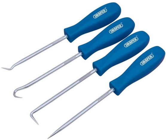 Draper 51763 SETB Mini Hook and Pick Set, 130mm Length, 4 Pieces