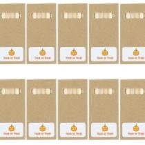 eBuyGB Pack of 10 Colouring Pencil Sets with Halloween Label, Brown