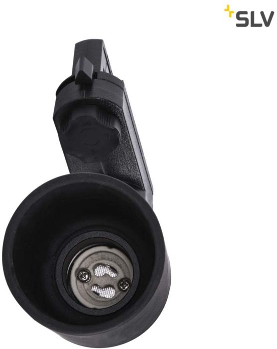 SLV 3-Phase Puri QPAR51 Glass, LED spot, Spotlight, Ceiling, Track System, Indoor Lighting / GU10 10W Black, Aluminium, 10 W - Image 3