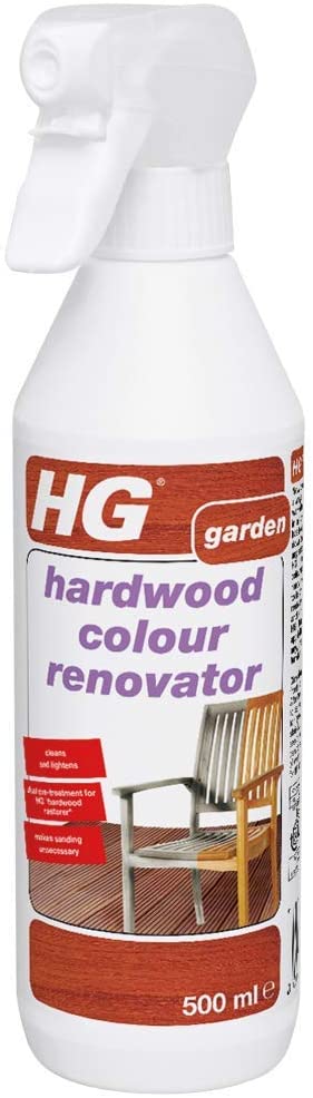 HG Weathered Wood Restorer, Simple No Sanding Pre-Treatment, Cleans Maintains & Renovates Wooden Garden Furniture