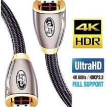 4K HDMI Cable 10M HDMI Lead-Ultra High-Speed 18Gbps HDMI 2.0b Cord 4K@60Hz Support Fire TV, Ethernet, Audio Return, Video UHD 2160p, HD 1080p,3D, Xbox PlayStation PS3 PS4 PC-IBRA PRO GOLD RED