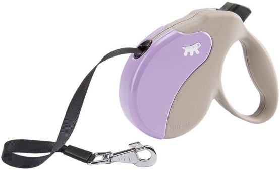 Retractable Dog Lead AMIGO TAPE L, Extendable tape, 5 m, Max 50 kg, Lilac