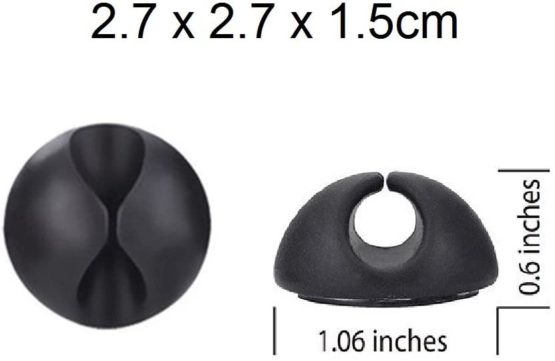 U-horizon 6 Pack Durable Cable Clips, Multipurpose Cable Holder for Mobile Phones, laptops, Computers etc - Image 3