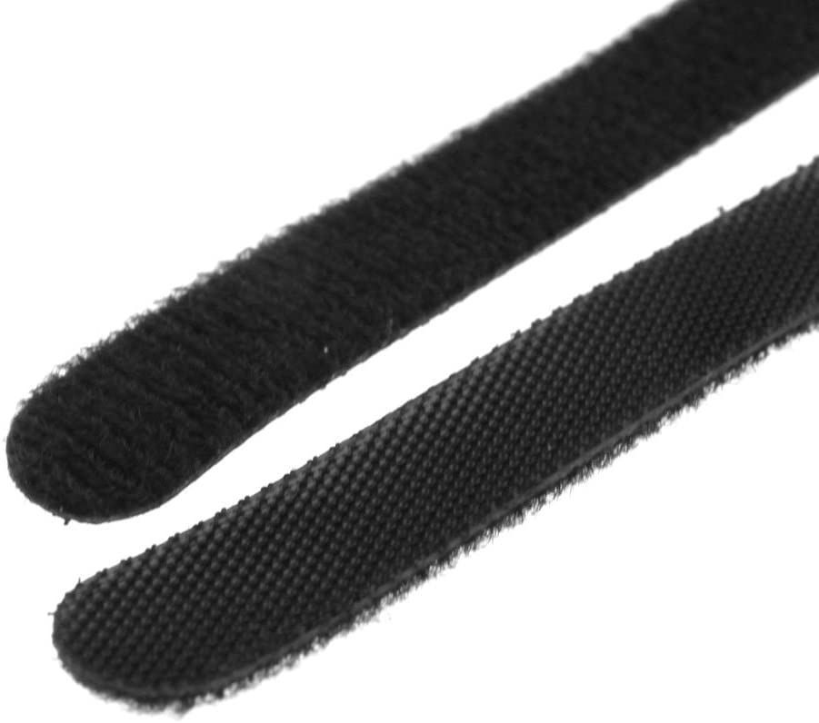 Micro Trader 50 x Black Adjustable Strap Reusable Ties Tidy Wrap Hook & Loop, 12mm x 160mm - Image 3