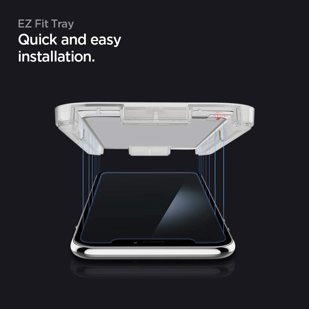 Spigen EZ Fit Tempered Glass Screen Protector for iPhone 11 and iPhone XR - 2 Pack, Glass tr EZ FIT - Image 2