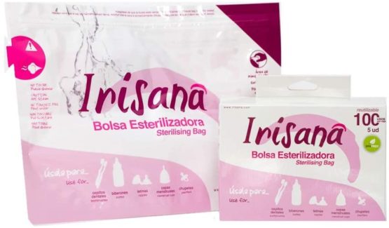 Irisana 7243 – Sterilizer Bag for Microwaves, White, Pack of 5
