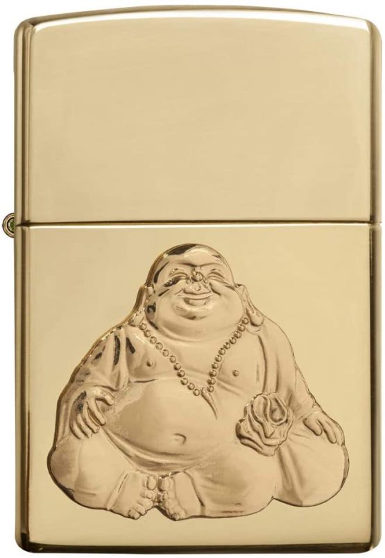 Zippo Unisex's Buddha Windproof Lighter, high Polish Brass, One Size - Image 2