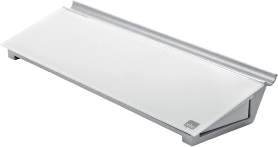 Nobo Glass Dry Wipe Desktop Whiteboard Pad, 45.8 x 6 x 14 cm, Brilliant White, 1905174
