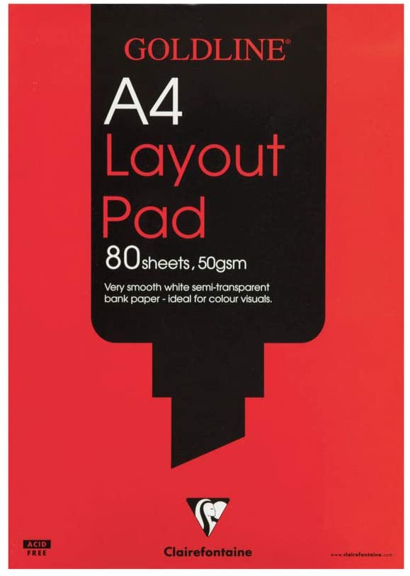 Clairefontaine Goldline A4 Layout Pad, White