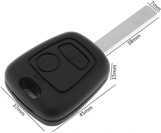 433MHz 2 Buttons Keyless Remote Key Fob with Chip and VA2 Blade for C2 (03/10/2003 - 2006) / C3 Pluriel (03/10/2003 - 2006) / Peugeot 307 - Image 2