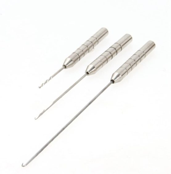 NEWSHOT Baiting Needle Tool Set - Stainless Steel Coarse Carp Sea Fishing Nut Boilie Needles Drill Tackle