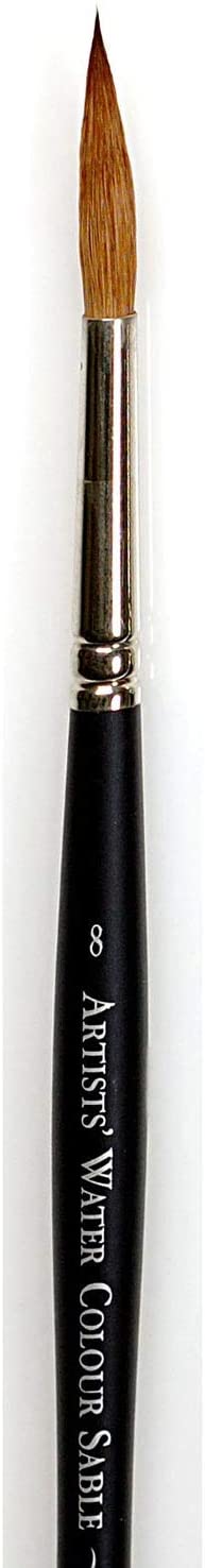 Winsor & Newton Size 8 Artists Watercolour Sable Pointed Round Brush, Transparent, Spitz & Rundpinsel Nr. 8 - 4,9mm - kurzer Stiel - Image 2