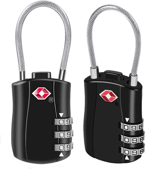 Suitcase Locks BeskooHome Luggage Locks - TSA Approved Luggage Locks, Zinc Alloy Security Padlock, 3-Dial Combination Padlock for Luggage, Suitcases, Backpacks, Duffle Bag Laptop Camera Bag - 2 Pack