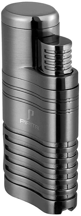 PIPITA Cigar Triple Jet Flame Lighter, Windproof Cigar Lighter Refillable Butane Gas Torch Pocket Lighter for BBQ Camping - Image 2