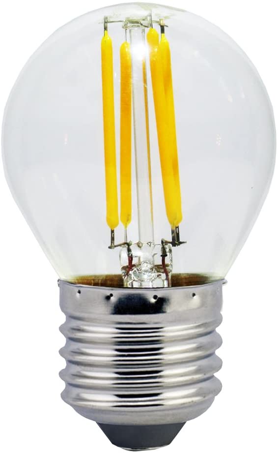 LAES Bulb Spherical Filament LED E27, 2 W, 45 x 76 mm, Transparent