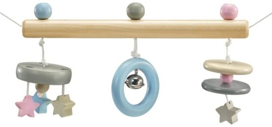 Selecta Pram Chain Wooden Stars 64016, Belly Button, 63 cm, Multi-Colour - Image 4