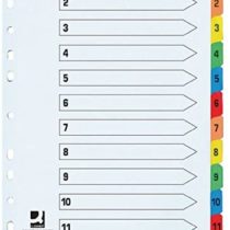 Q-CONNECT Extra Wide Index 1-12 Reinforced Board - Multi-Colour