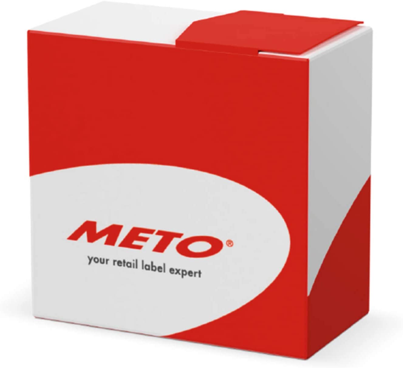 Meto Original 30001911 Special Price Labels in Practical Dispenser Box 50 mm Round Fluorescent Red Permanent 750 Labels on Roll - Image 3