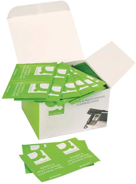 Q Connect Screen and Multi-Purpose Wipes (Pack of 100) - Image 2
