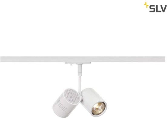 SLV 1-Phase BIMA 2 / Spotlight, LED spot, Ceiling, Track System, Interior Lighting / GU10 50W White, Aluminium, 50 W